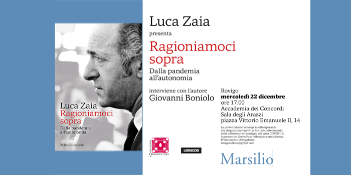 Luca Zaia a Rovigo per la presentazione del suo libro